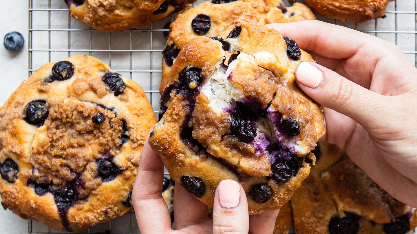 Muffintops med blåbær