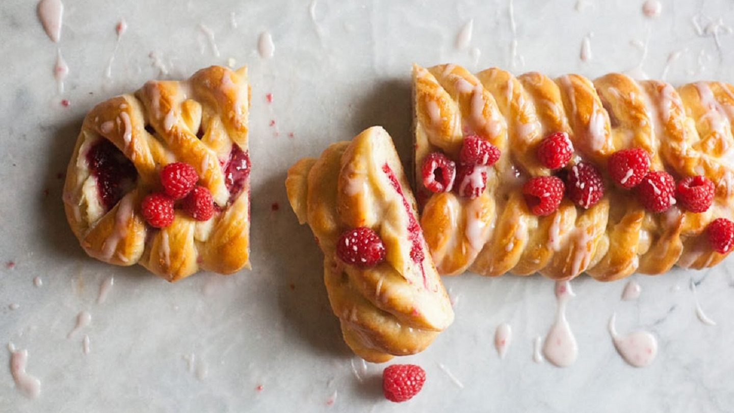 Brioche fletning opskrift med Hindbær 