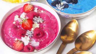 Farverig smoothie-bowl