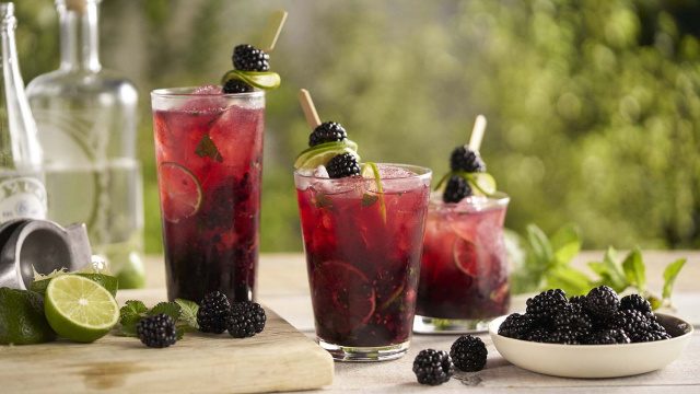  Sprudlende brombær-mojito 