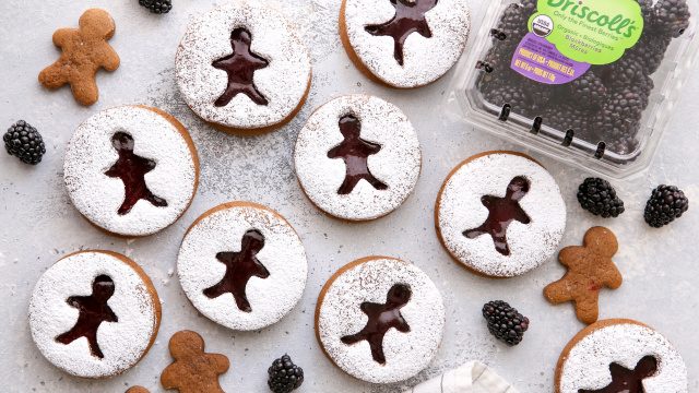 Linzer småkager med brombær