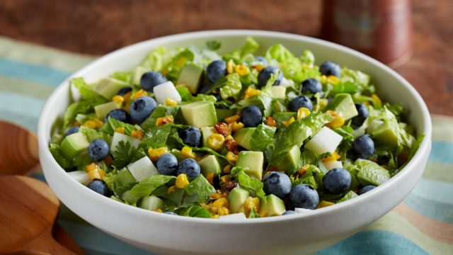 mexicanske salatopskrift med blåbær