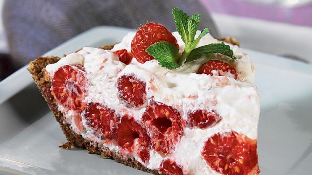 Nem hindbær-cheesecake