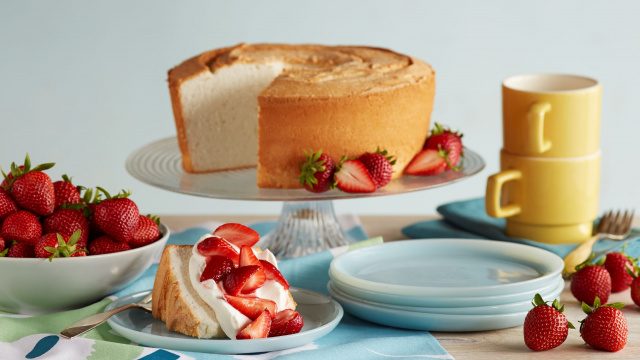 Jordbær Shortcake med Appelsinflødeskum